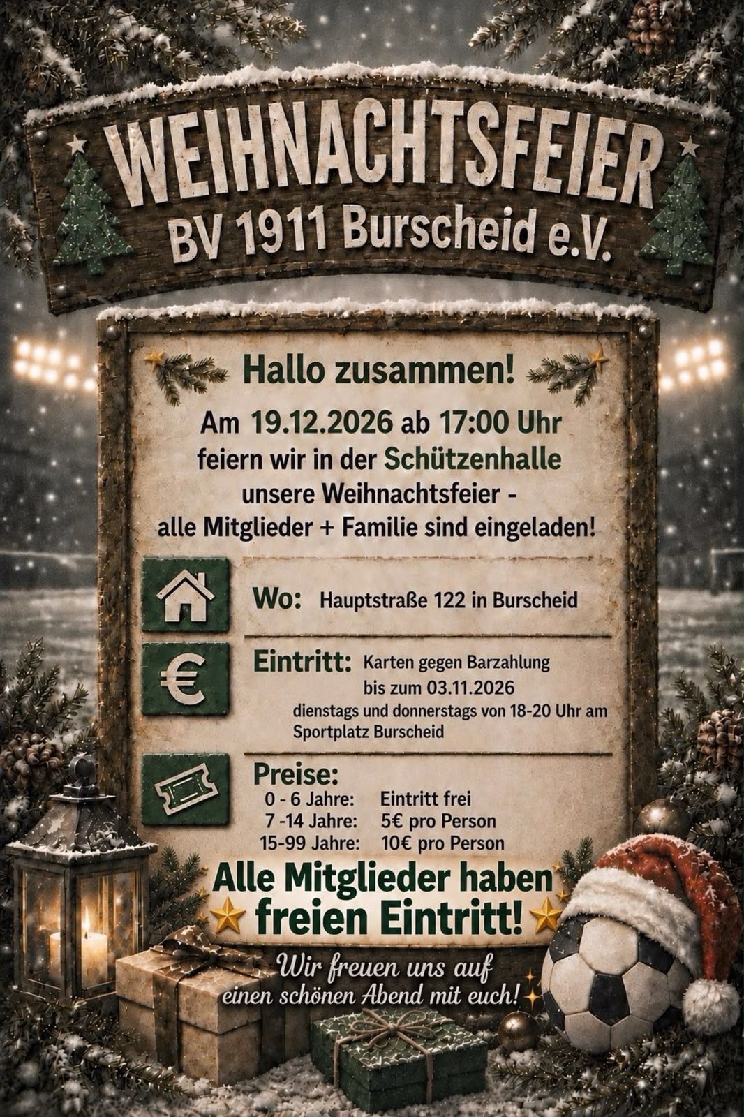BV 1911 Burscheid - Weihnachtsfeier 2026